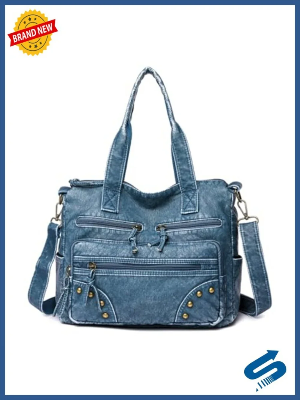 Faux Leather Hobo Satchel Purse with Top Handle, Shoulder Bag for Women